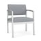 Lesro Lenox Steel Wide Guest Chair Metal Frame, Silver, RS Fog Upholstery LS1201 - alternate 1